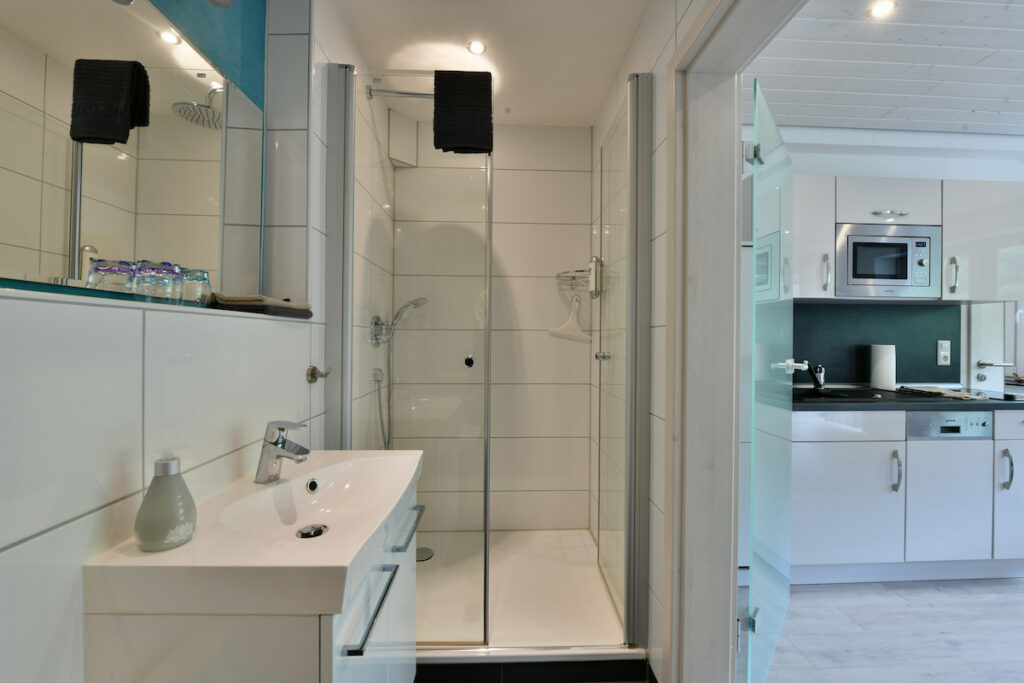 Badkamer van Walküre met inloopdouche